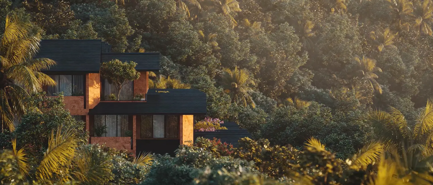 Bright, modern gym with plants